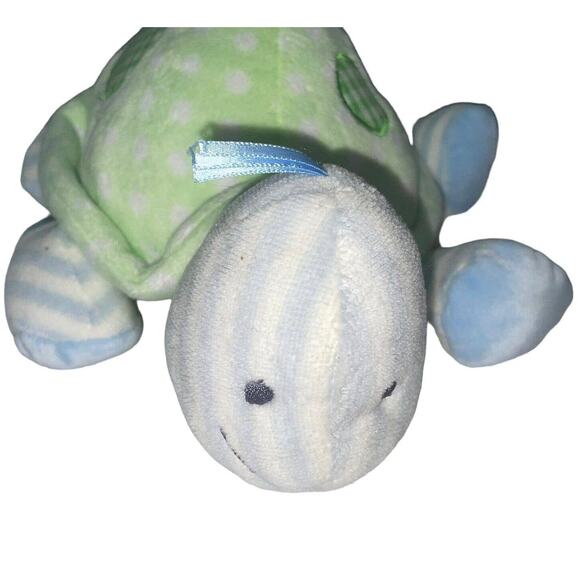 Baby Gund Plush Turtle Teller Stripes Dots Stuffed Animal Nursery Shower Gift - Picture 4 of 12